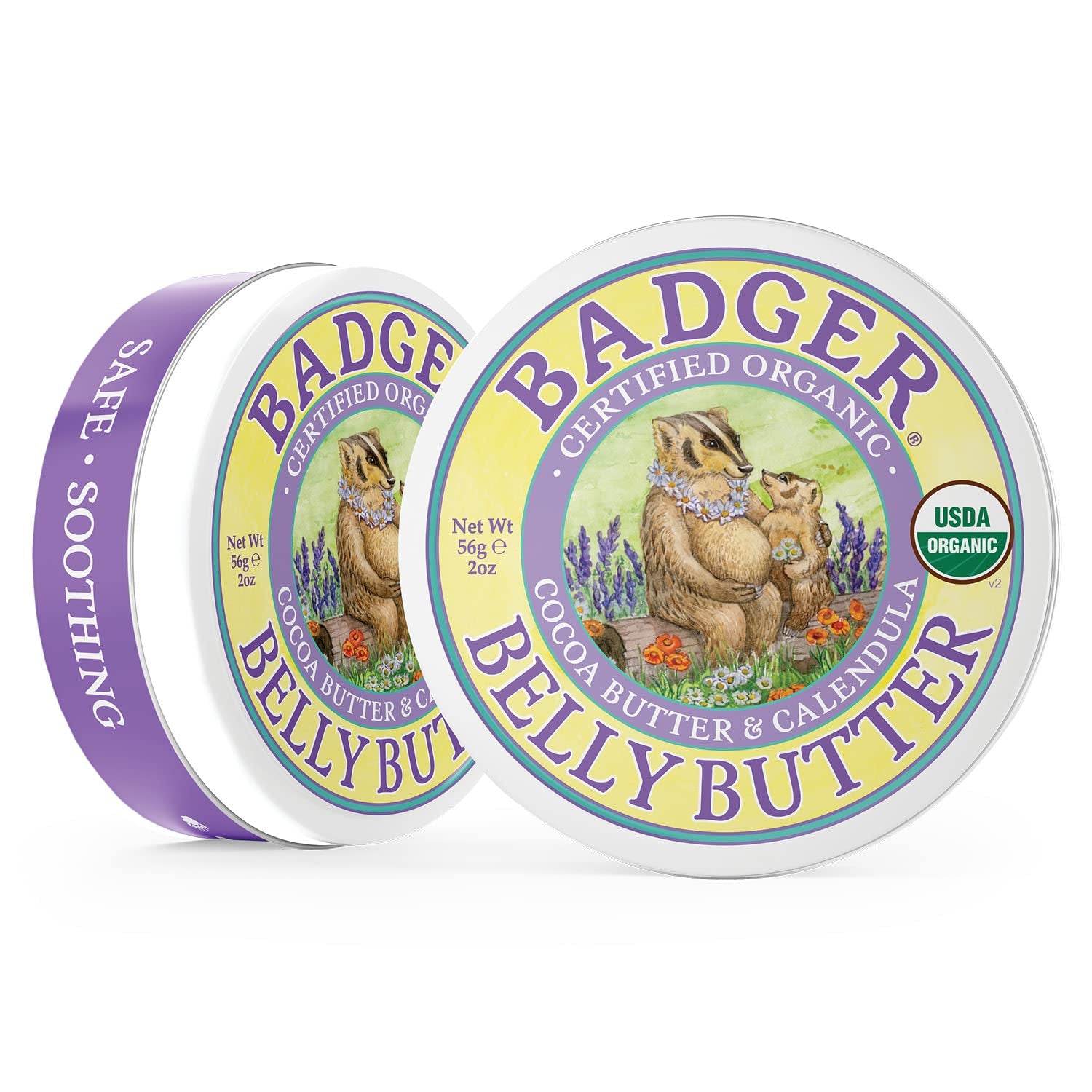 Belly Butter, Organic Stretch Mark Cream for Pregnant Belly, Rich Hypoallergenic
