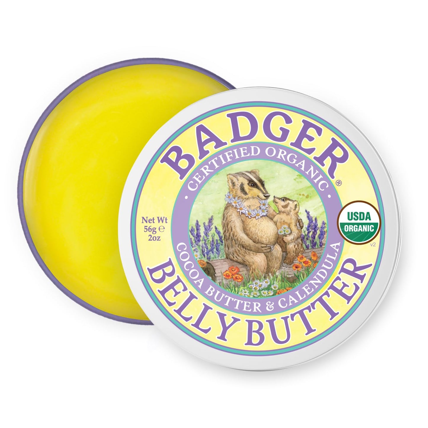 Belly Butter, Organic Stretch Mark Cream for Pregnant Belly, Rich Hypoallergenic