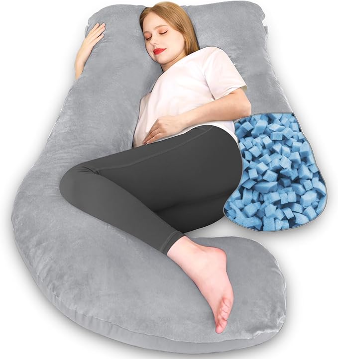 BumpCove U-Shape Pregnancy Pillow-Full Body Support for Expecting Moms